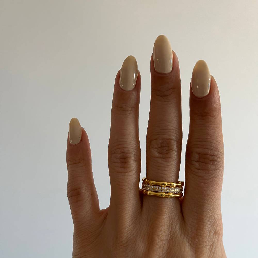 Kardelen Knochig Zirkonia Ring - 925 SILBER Blitzverkäufe