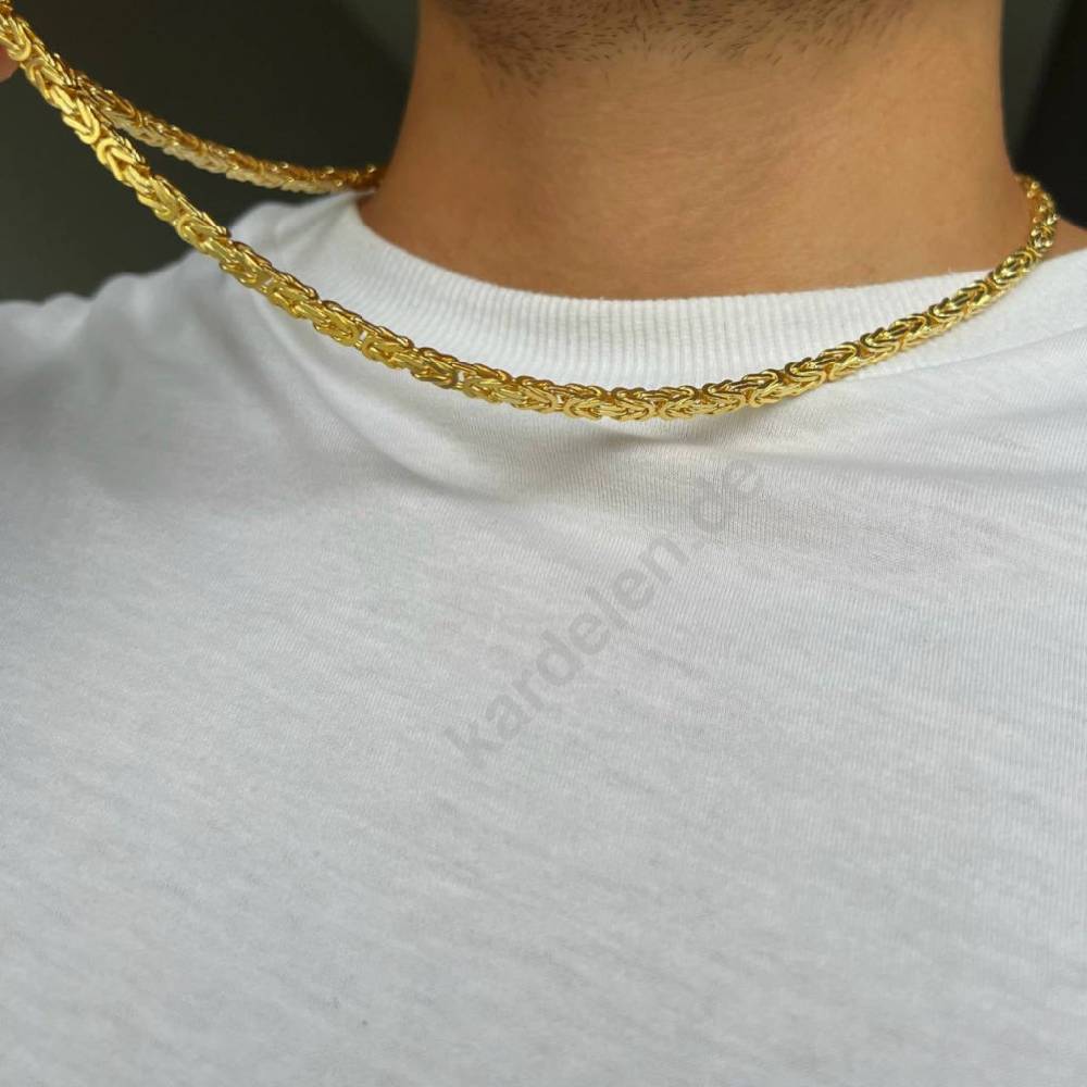 Kardelen 14K GOLD KÖNIGSKETTE Black Friday