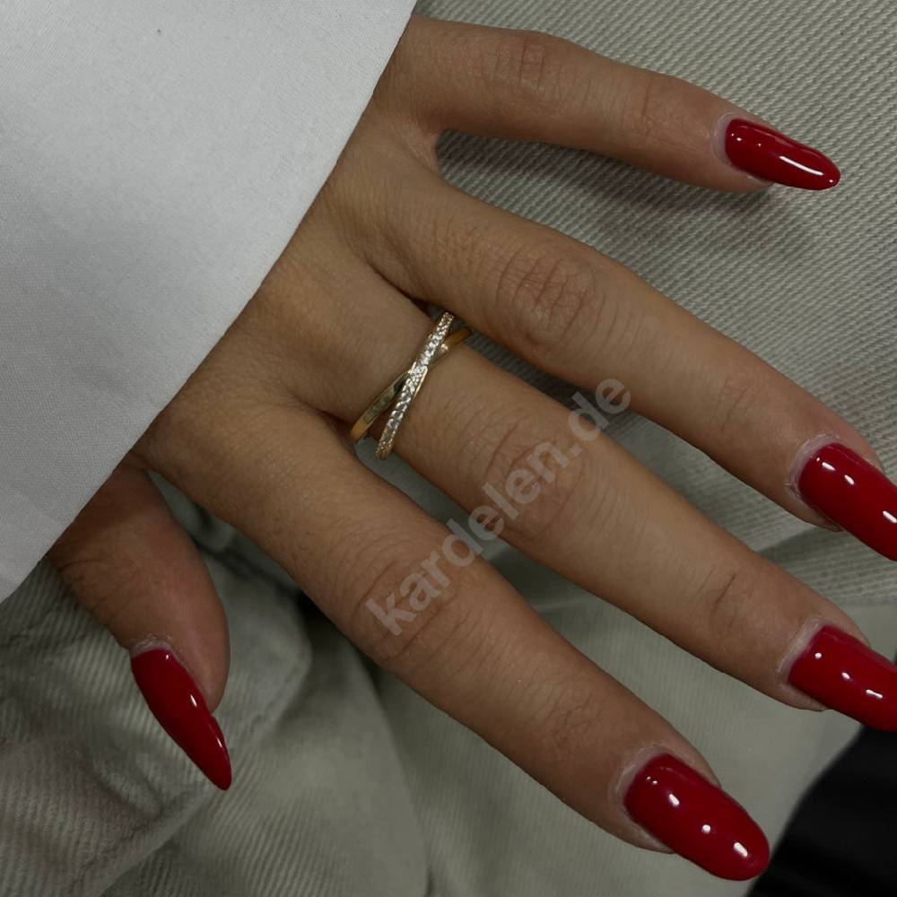 Kardelen 14K Gold Circle Zirkonia Ring Vatertagsangebot