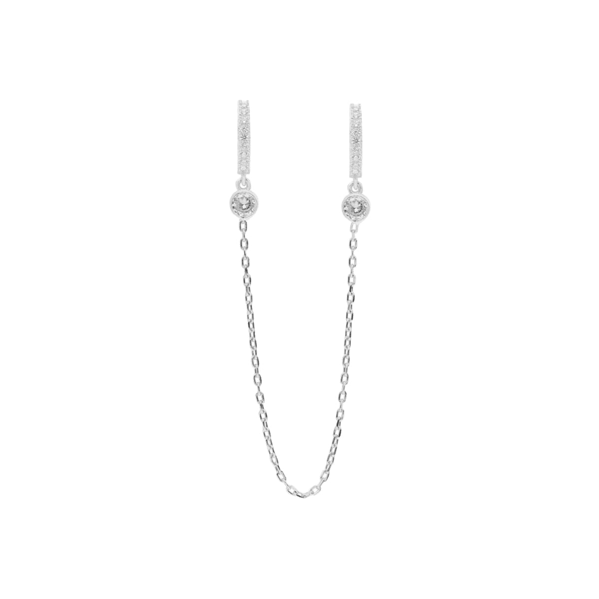 Kardelen Double Strang Ohrring - 925 SILBER 50% Rabatt mit kostenlosem Versand