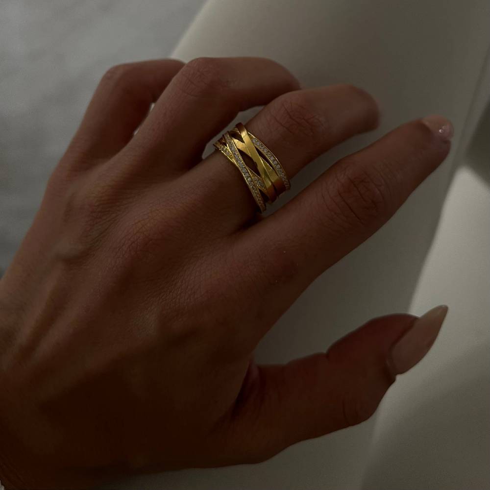Kardelen Big Shaylee Zirkonia Ring - 925 SILBER Kostenloser Versand international