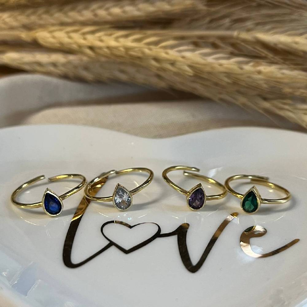 Kardelen Drop Ring - 925 SILBER Begrenzt auf 3 Tage