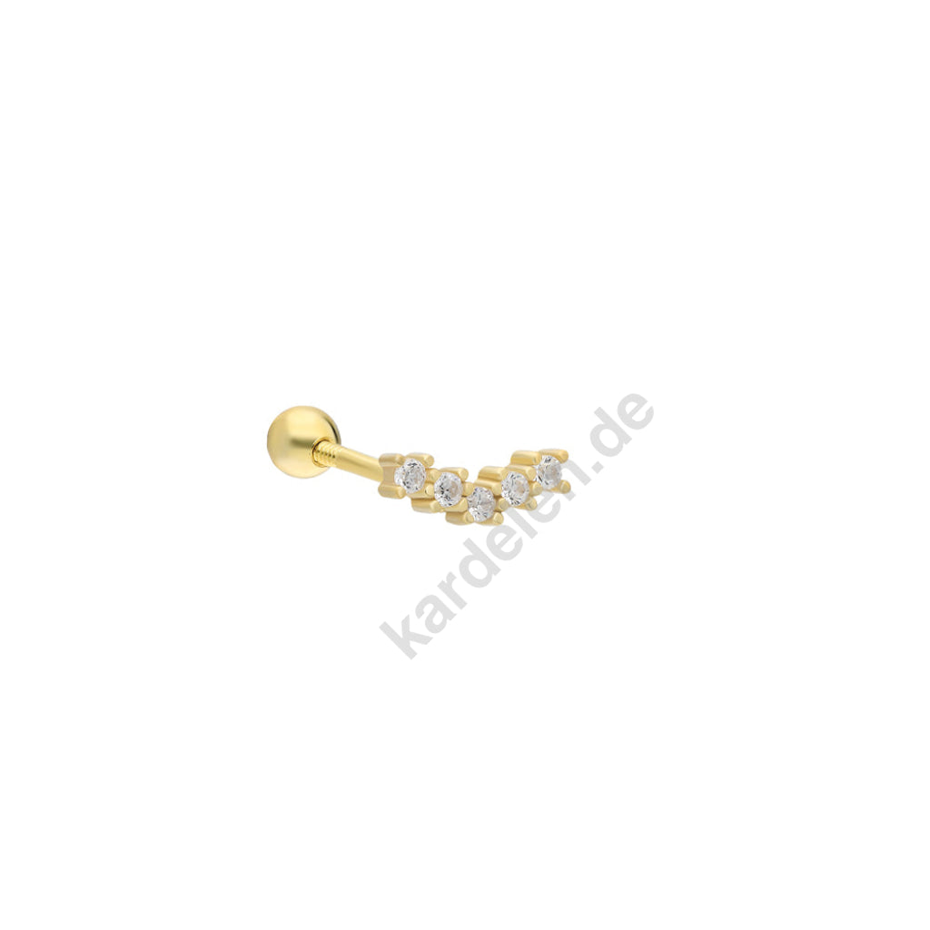 Kardelen Hill Zirkonia Piercing - 925 SILBER Rabatte dieses Monats