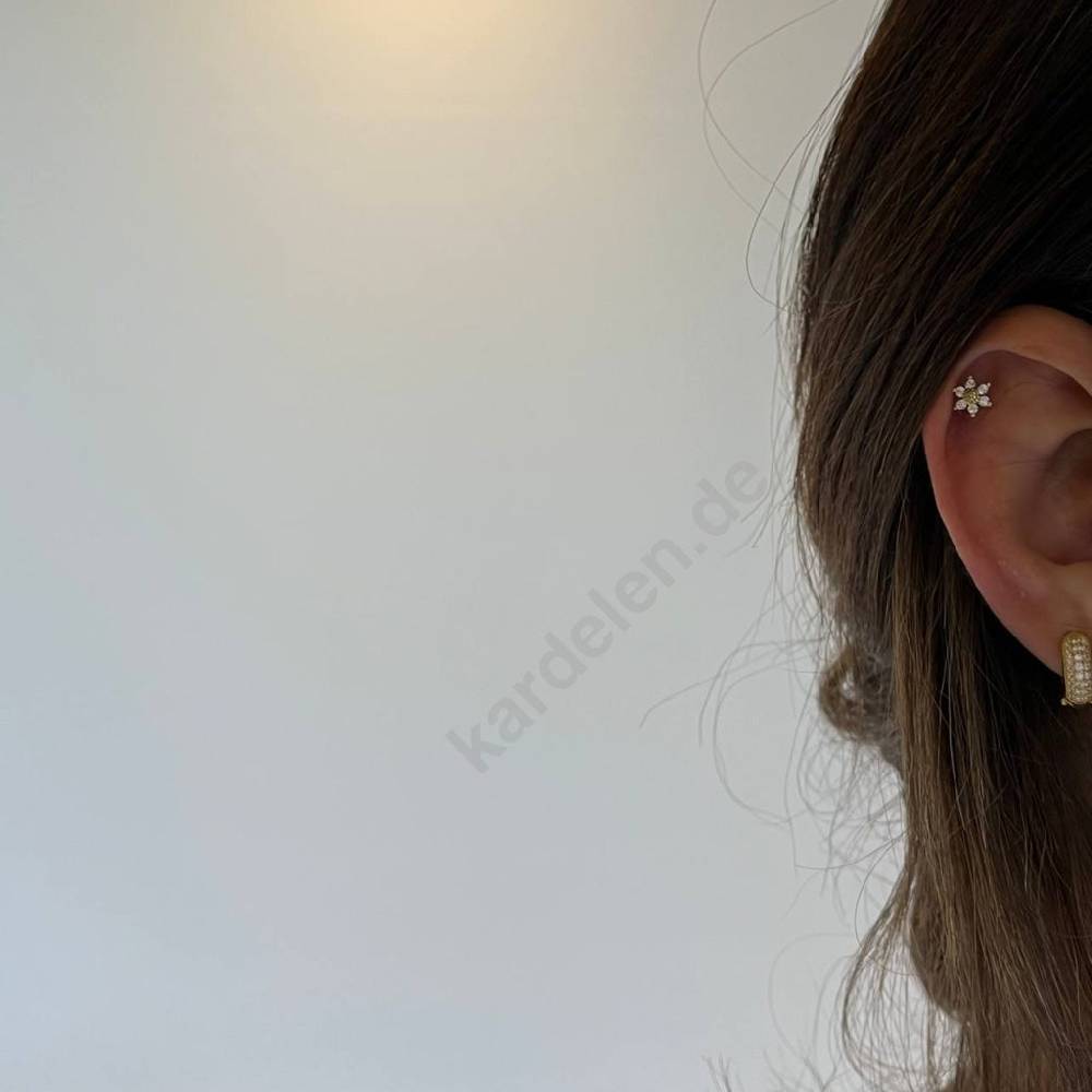 Kardelen Flower Piercing - 925 SILBER Meist gekauft