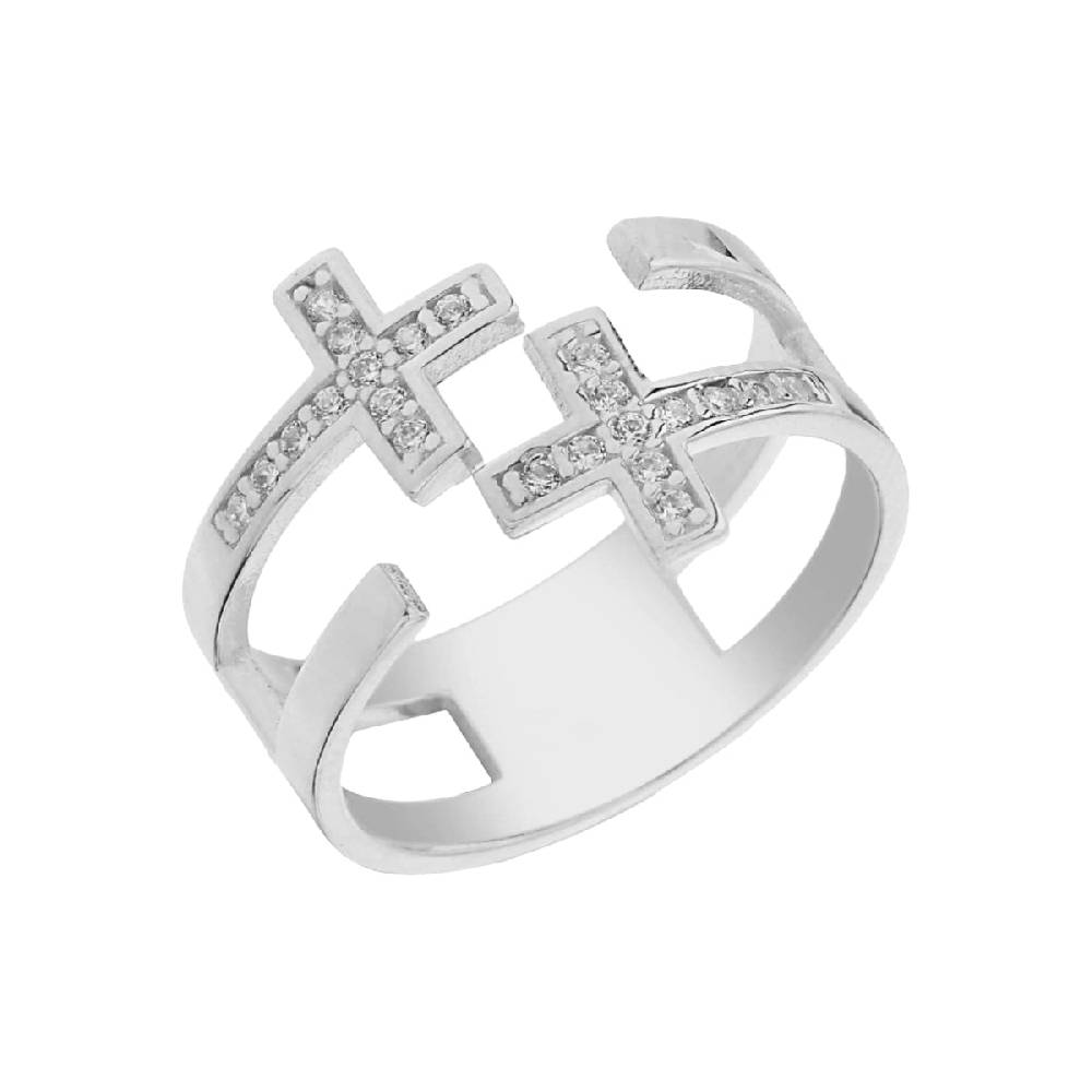 Kardelen Kreuz Ring - 925 SILBER Begrenztes Angebot
