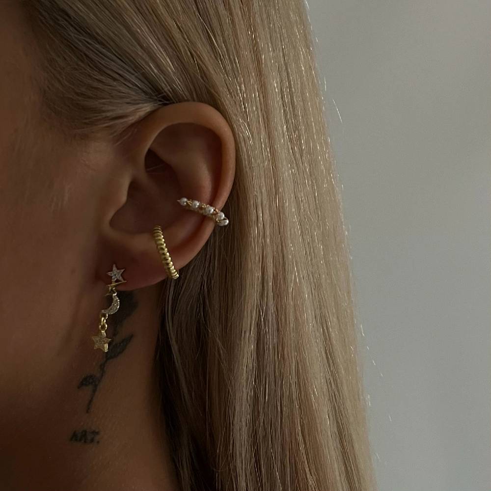 Kardelen Symbolisierte Ohrringe mit Zirkonia - 925 SILBER Online Shopping