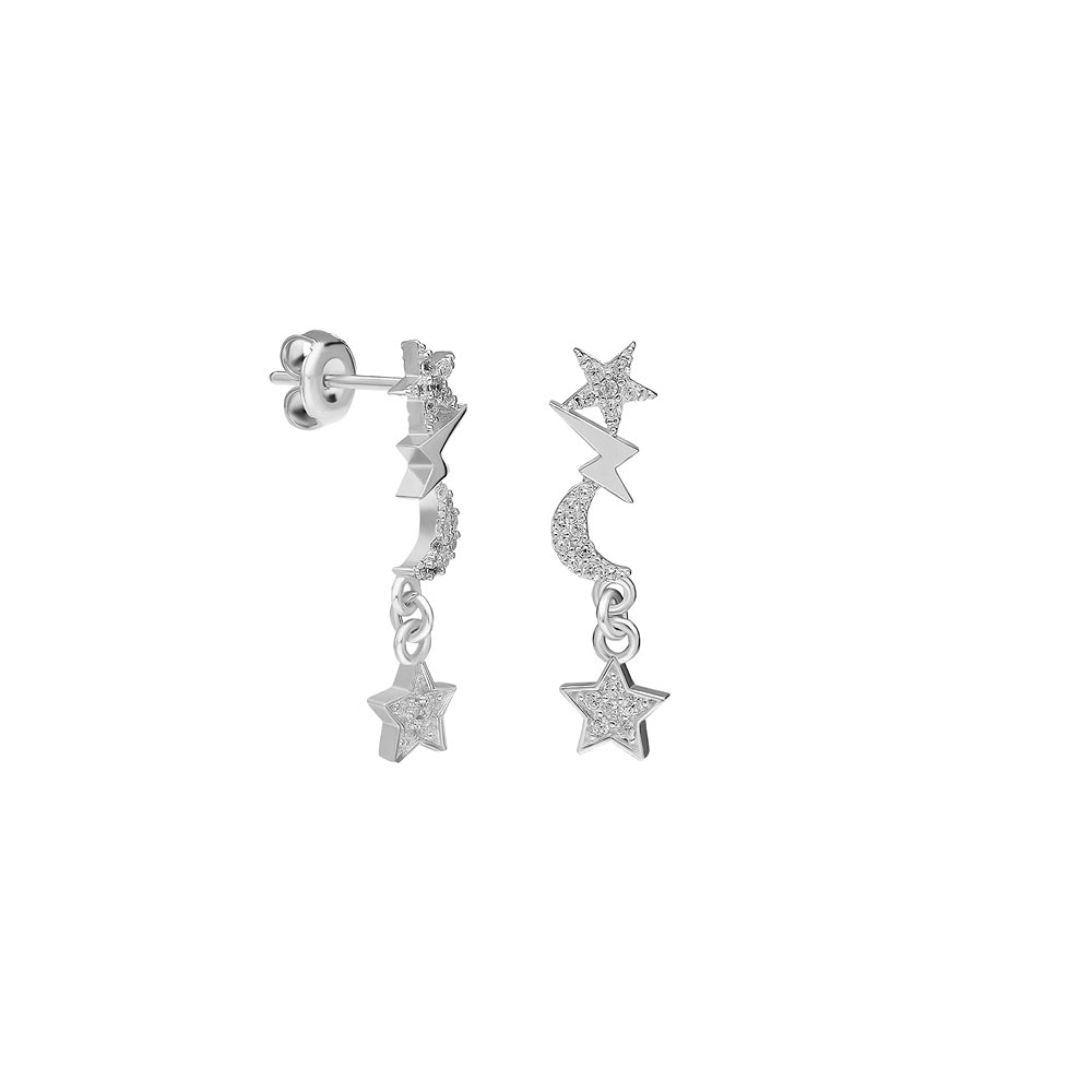 Kardelen Symbolisierte Ohrringe mit Zirkonia - 925 SILBER Online Shopping