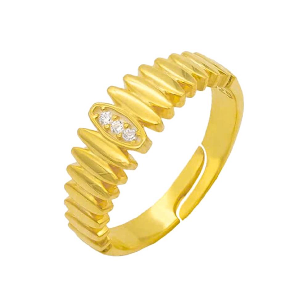 Kardelen Wave Design Zirkonia Ring - 925 SILBER Saisonschlussverkauf