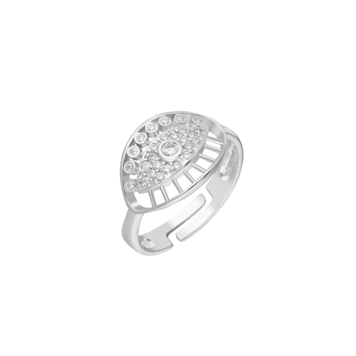 Kardelen Big Zirkonia Augen Ring - 925 SILBER Vatertagsangebot