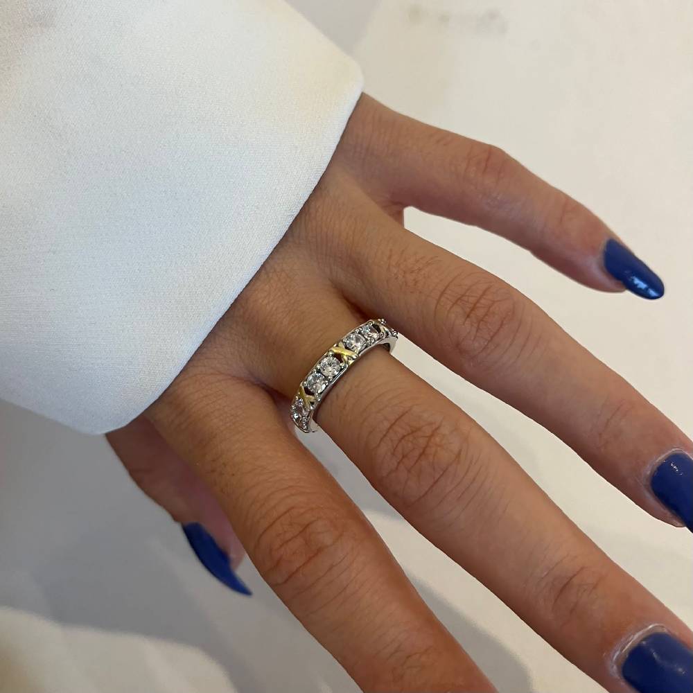 Kardelen LUXUS ZIRKONIA RING - 925 SILBER Jubiläumsangebot