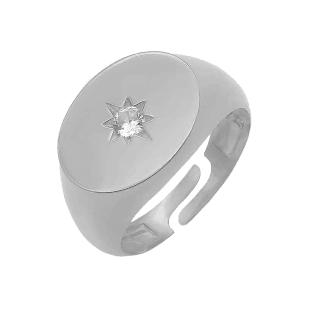 Kardelen Pole Star Solitaire Ring - 925 SILBER Blitzangebot