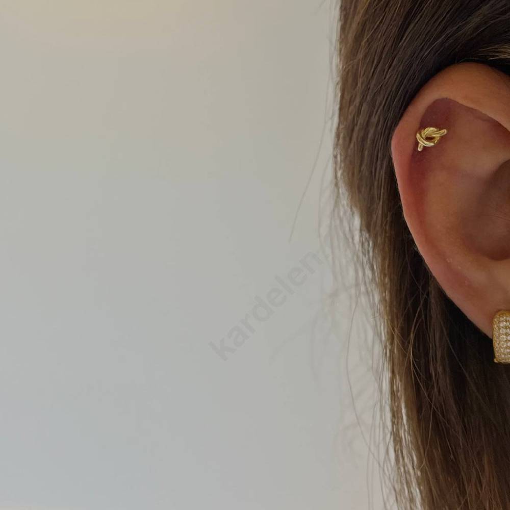 Kardelen Schleife Piercing - 925 SILBER Große Rabatte