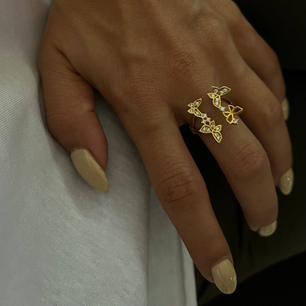Kardelen Butterfly Ring Model2 - 925 SILBER Kauf eins, bekomm eins gratis
