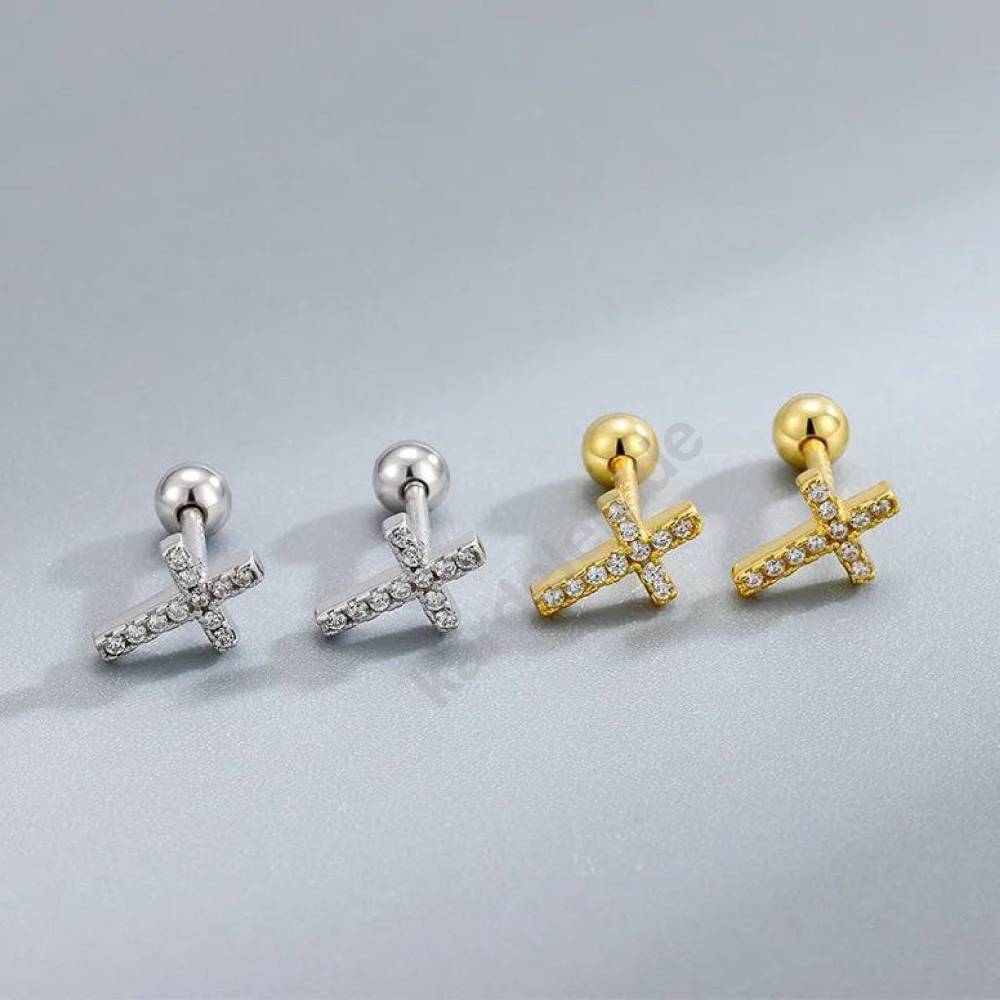 Kardelen KREUZ PIERCING ZIRKONIA Super Sparpreis