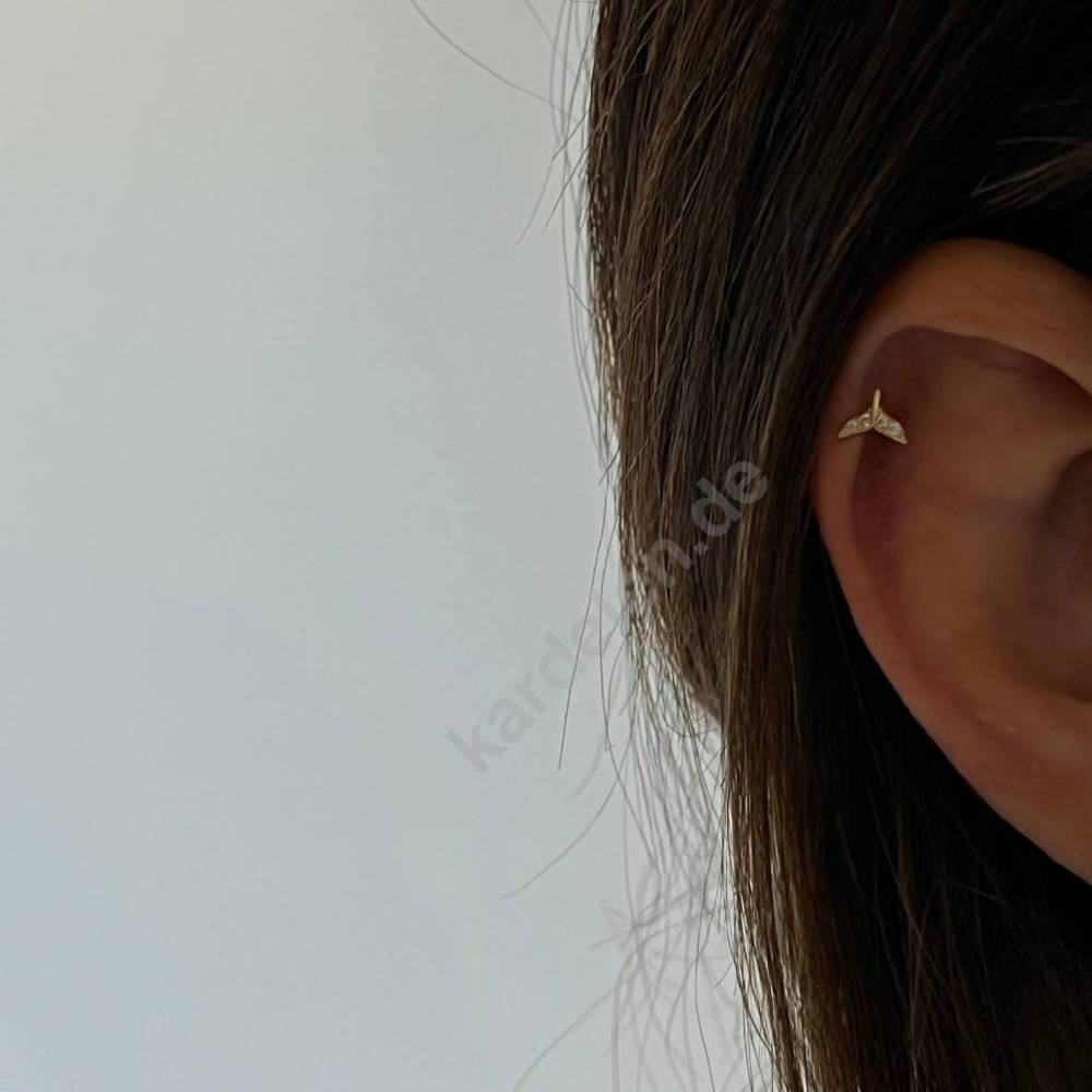 Kardelen Fish Tail Piercing - 925 SILBER Neueste Stile