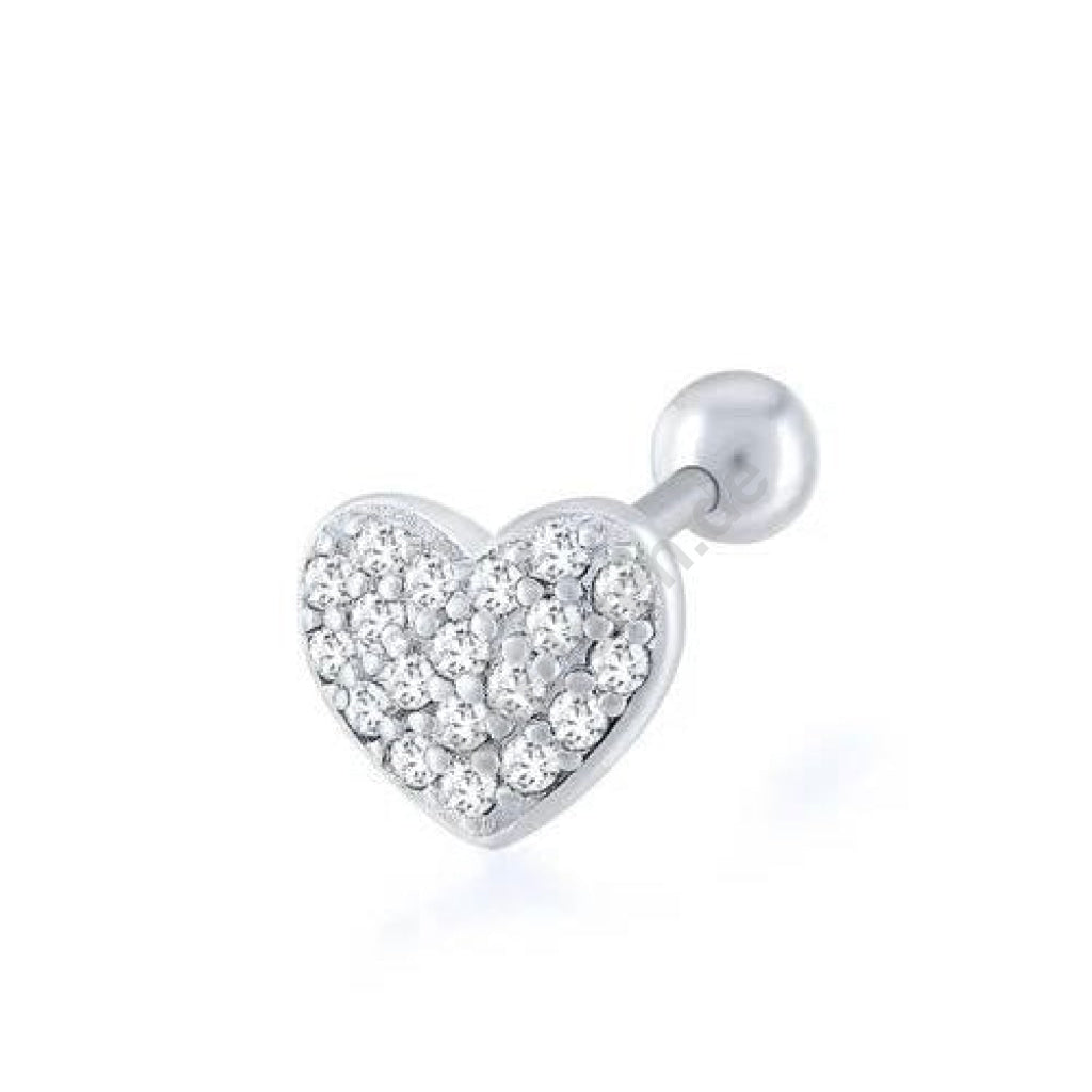 Kardelen VOLLER HERZ ZIRKONIA PIERCING - 925 SILBER Bis zu 50% Rabatt