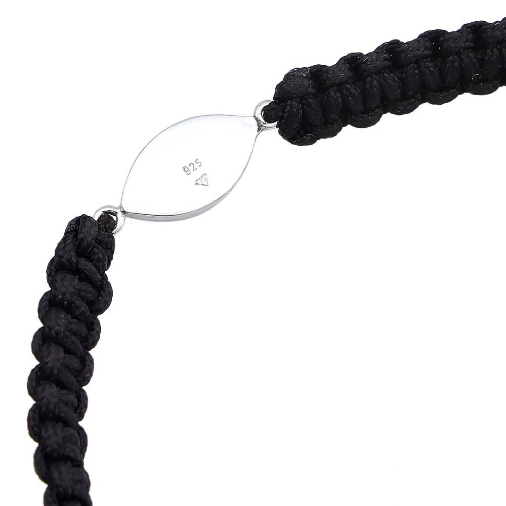 Kuzzoi Armband Evil Eye | Nylon (Schwarz) Kauf eins, bekomm eins gratis