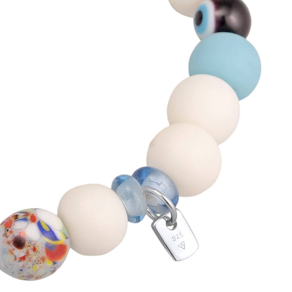 Kuzzoi Armband mit Smiling Face | Harzperlen Tägliche Deals