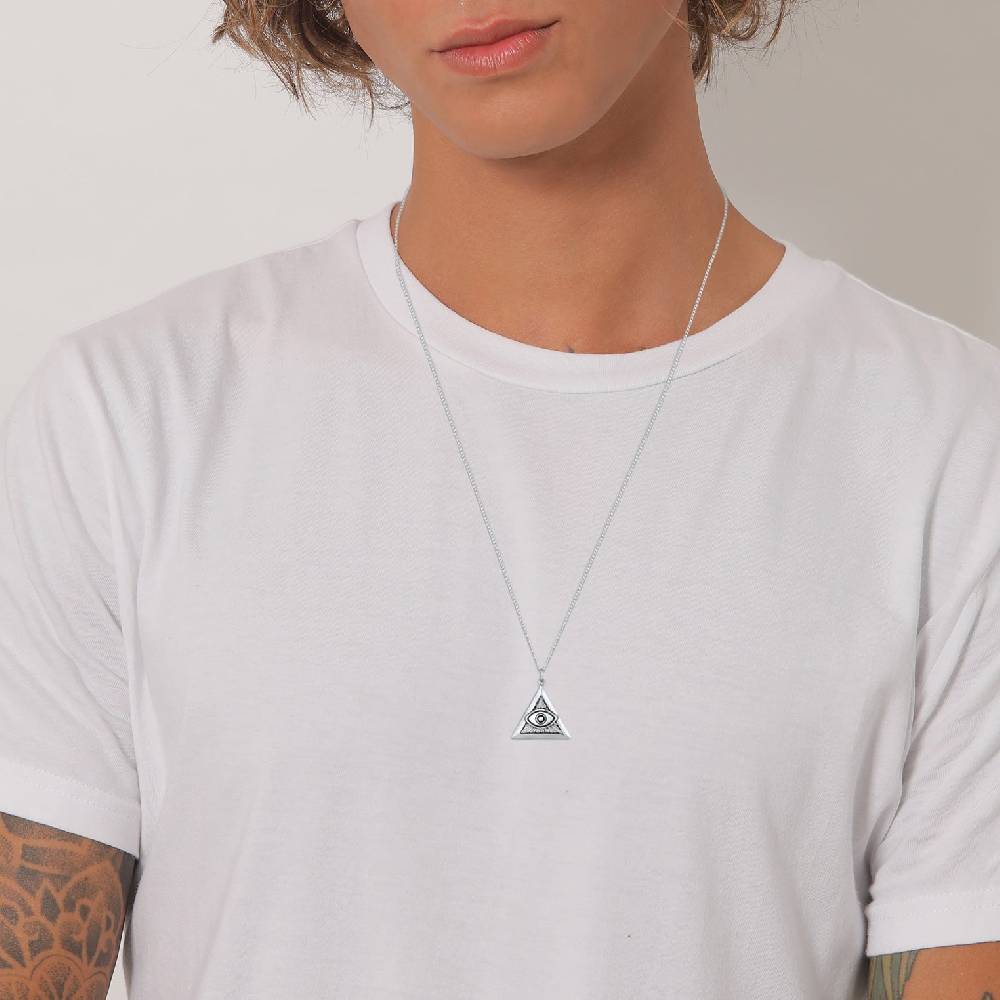 Kuzzoi Halskette Dreieck Evil Eye VIP-Rabatte