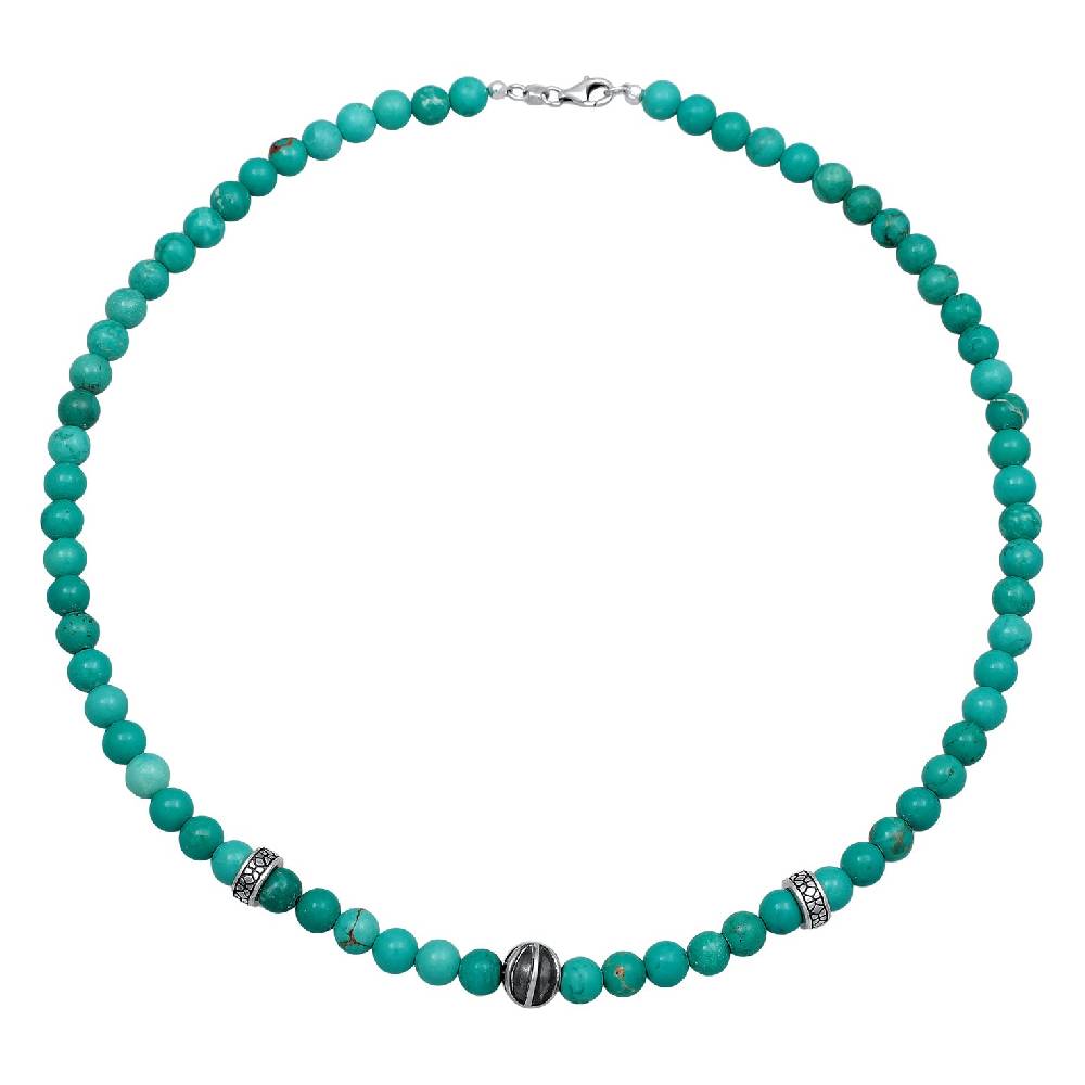 Kuzzoi Halskette Beads Vintage | Howlith (Türkis) Kostenlose Rückgabe