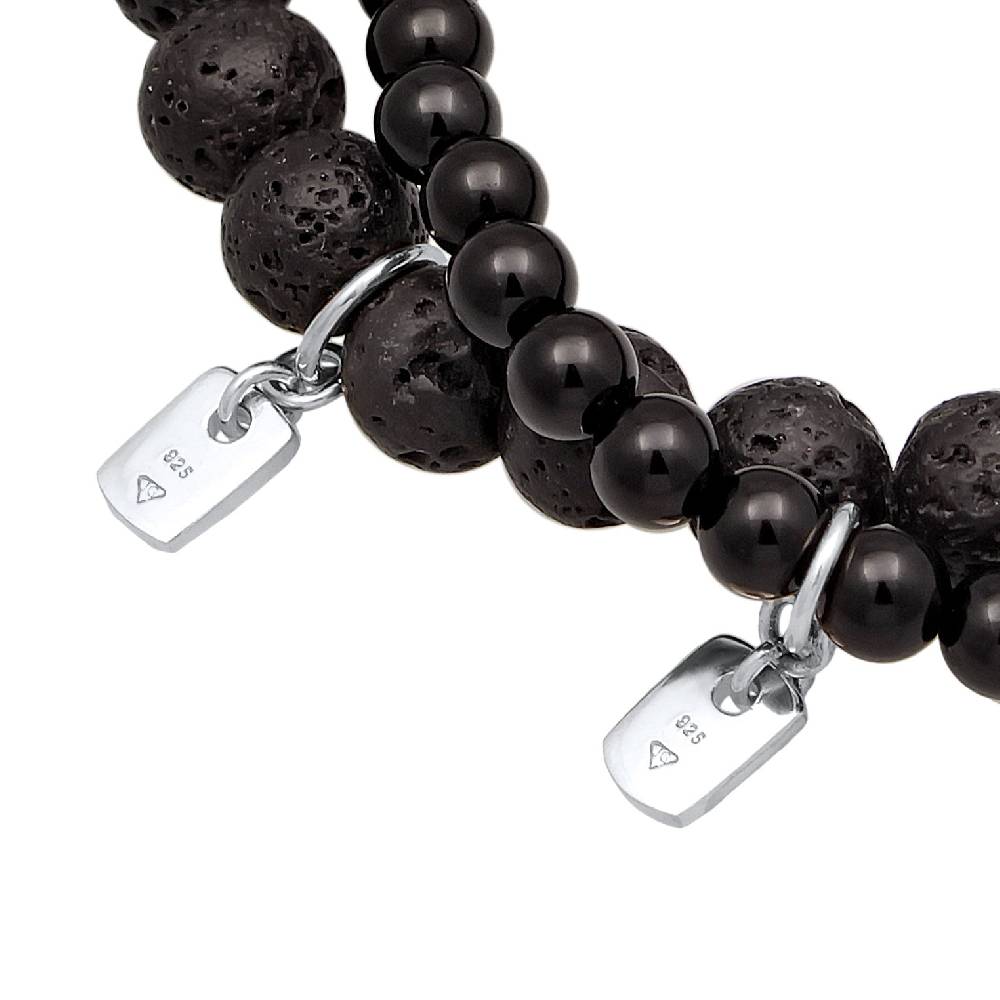 Kuzzoi Armbandset Perlen | Lava, Onyx (Schwarz) Bis zu 60% Rabatt