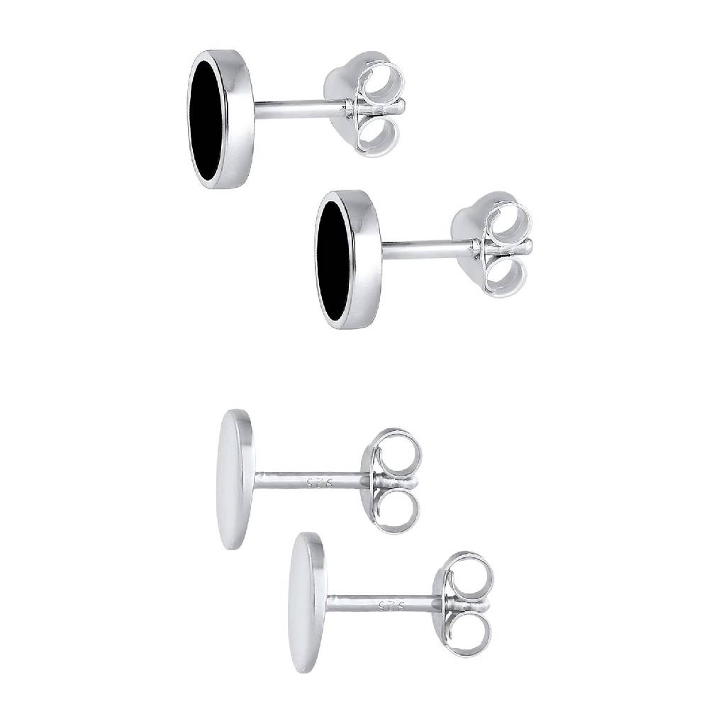 Kuzzoi Ohrringset Geo Rund | Emaille Bis zu 65% Rabatt