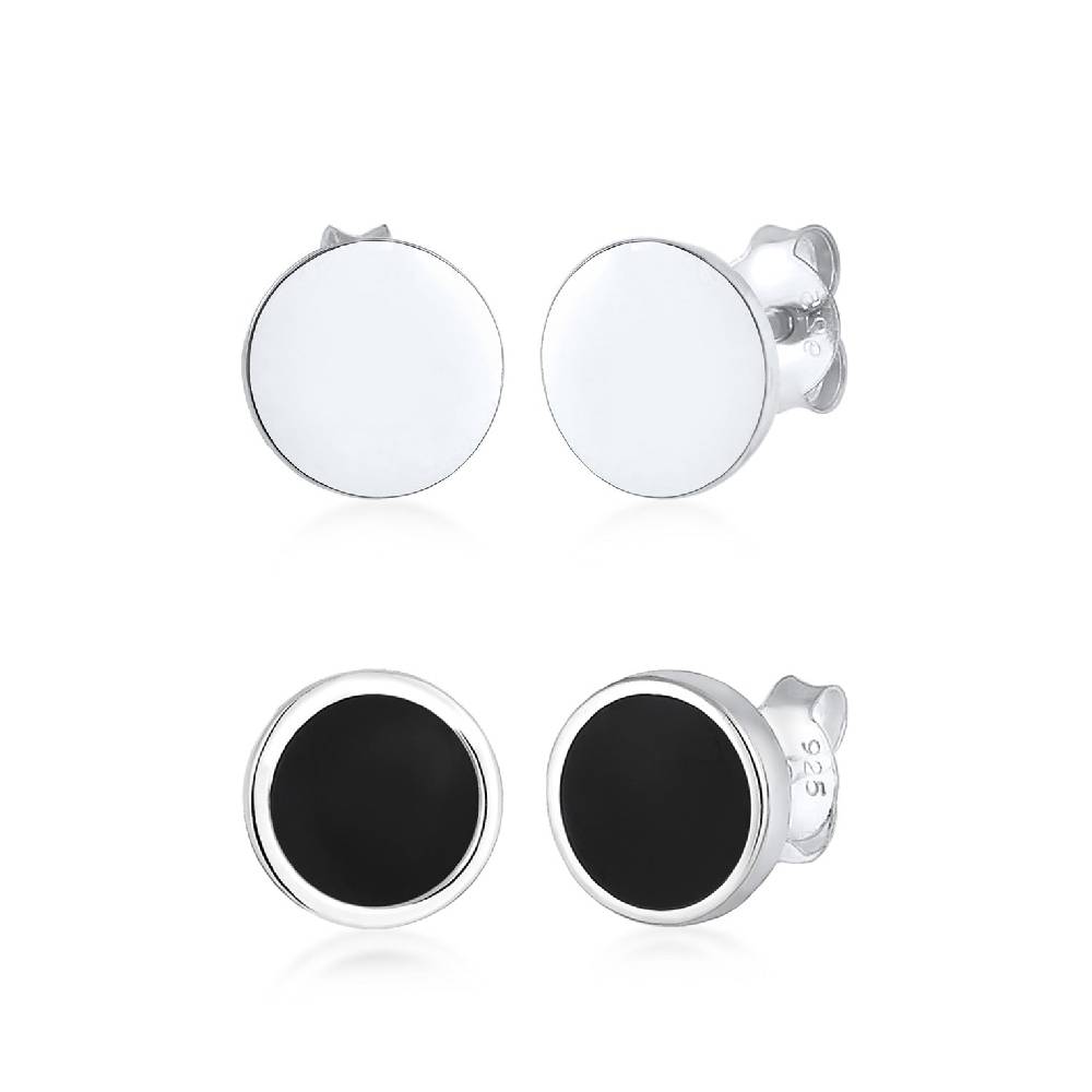 Kuzzoi Ohrringset Geo Rund | Emaille Bis zu 65% Rabatt
