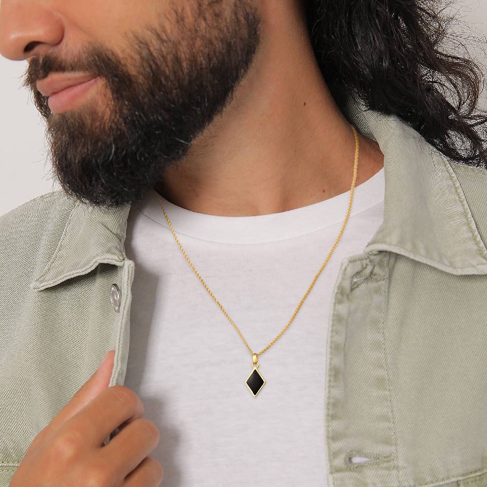 Kuzzoi Halskette Anhänger Raute | Emaille Sonderangebot der Fabrik