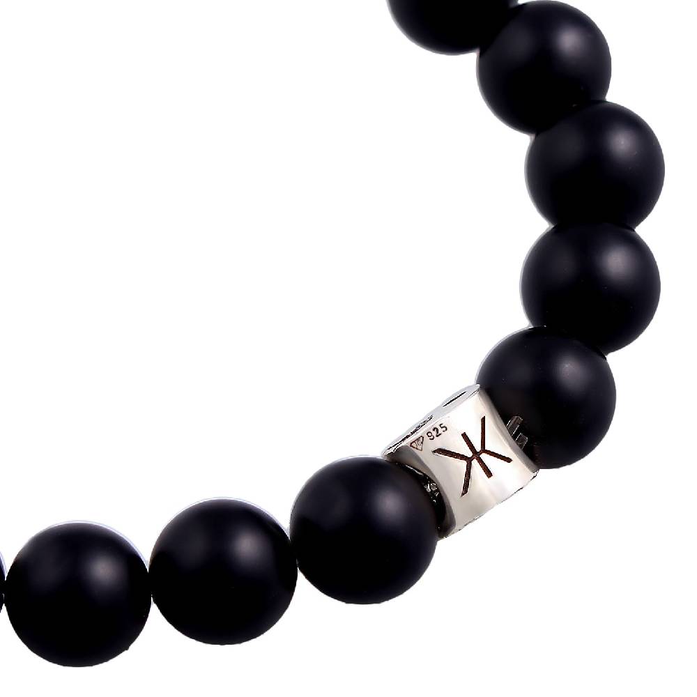 Kuzzoi Armband Yin Yang Beads | Onyx (Schwarz) Super Rabatt