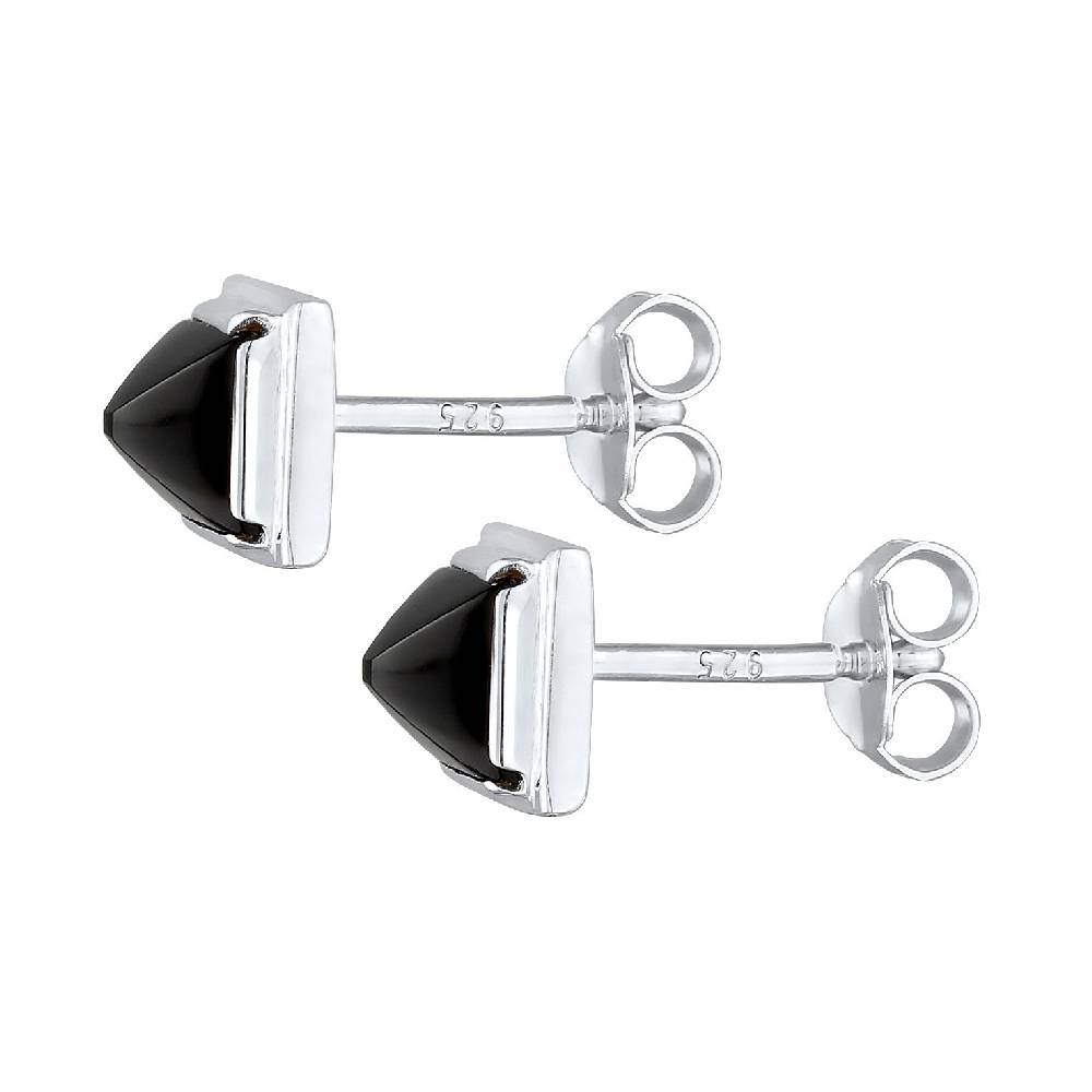 Kuzzoi Ohrstecker Pyramide | Onyx (Schwarz) Clearance-Verkauf
