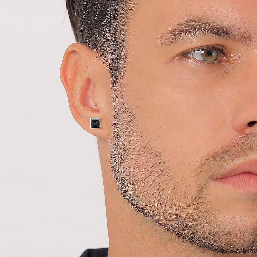 Kuzzoi Ohrstecker Pyramide | Onyx (Schwarz) Clearance-Verkauf