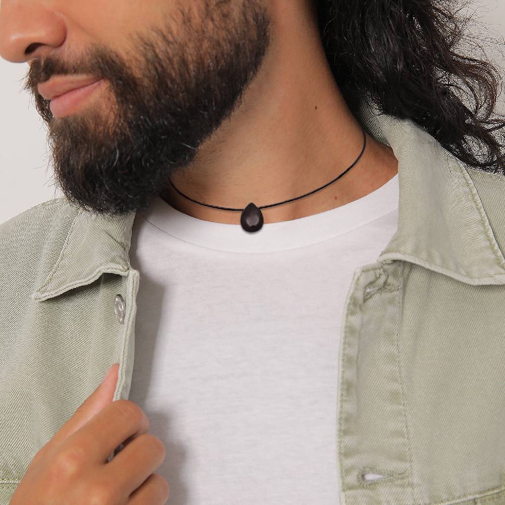 Kuzzoi Choker Tropfen | Satin, Onyx (Schwarz) Kostenloser Versand international