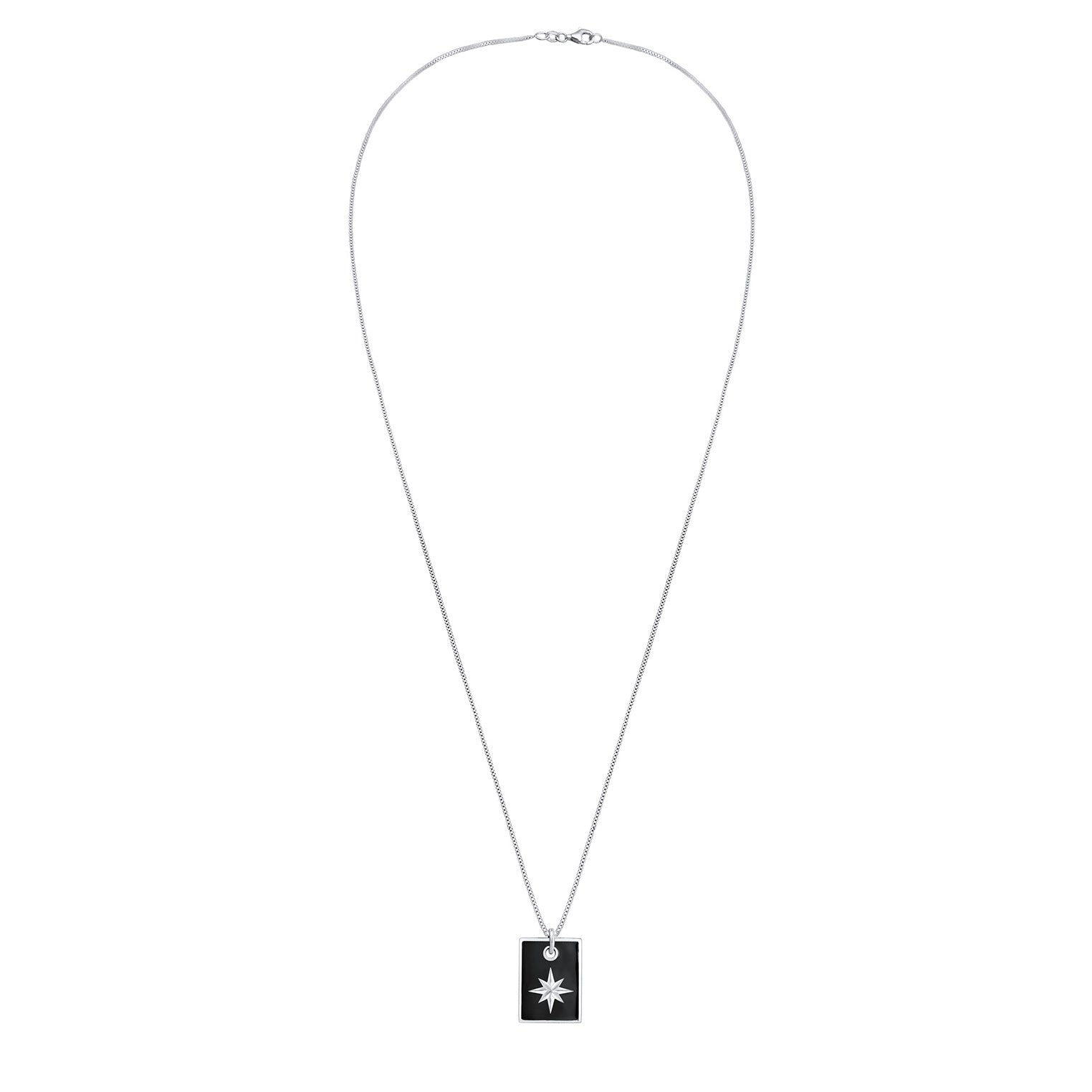 Kuzzoi Halskette Dog Tag | Emaille (Schwarz) Im Verkauf