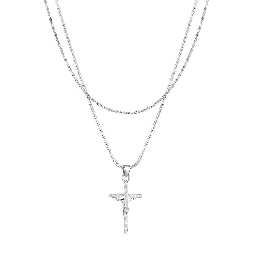 Kuzzoi Layer-Halskette Kreuz Fabrik Onlineshop