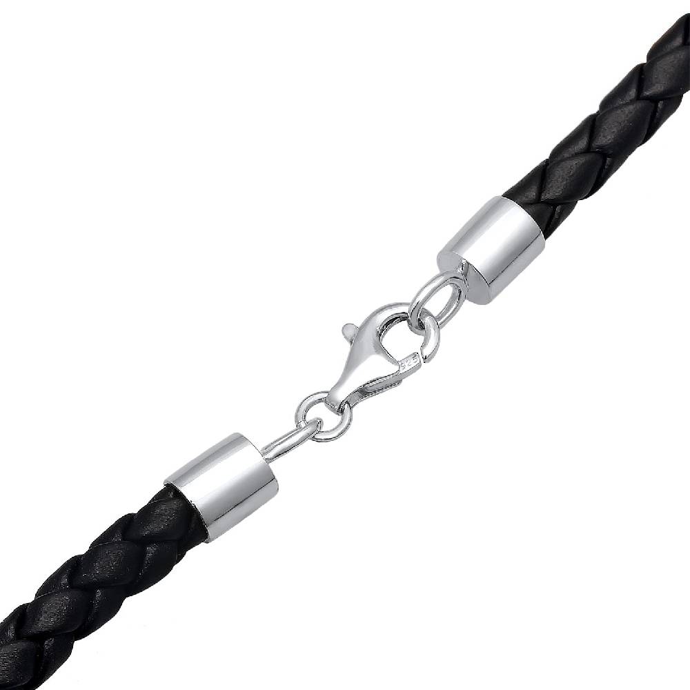 Kuzzoi Halskette Kreuz Schlange | Leder Black Friday
