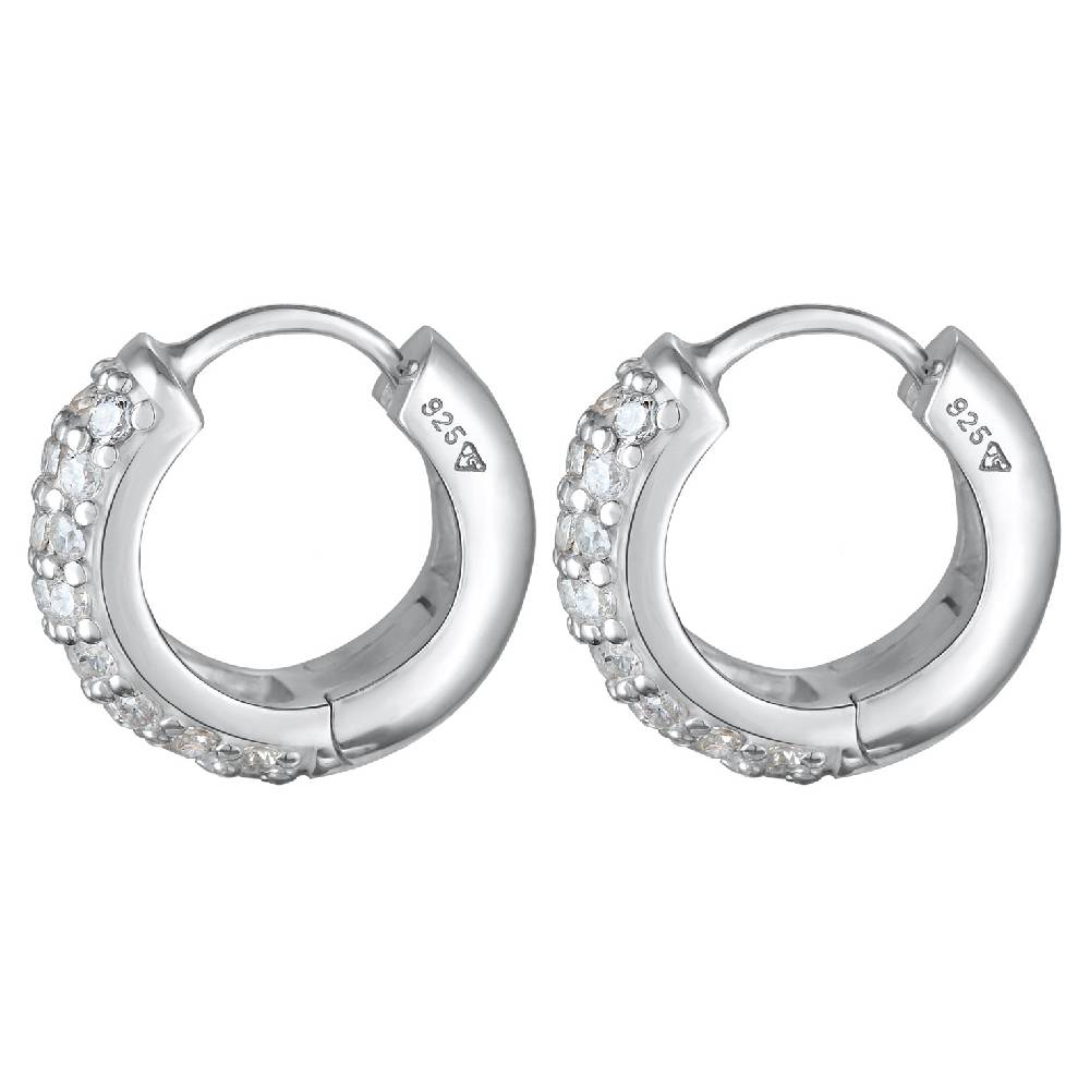 Kuzzoi Creolen Chunky | Zirkonia (Weiß) Vatertagsangebot