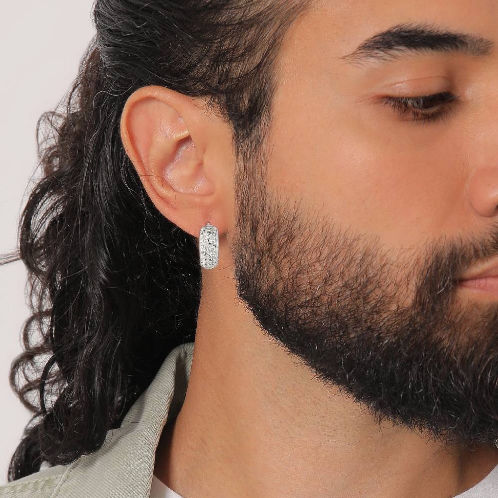 Kuzzoi Creolen Chunky | Zirkonia (Weiß) Vatertagsangebot