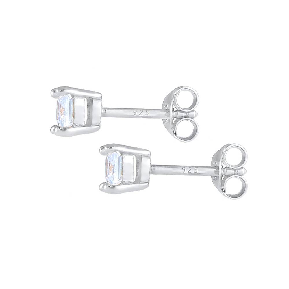 Kuzzoi Ohrstecker Quadrat | Zirkonia Kristalle (Weiß) Lagerräumung