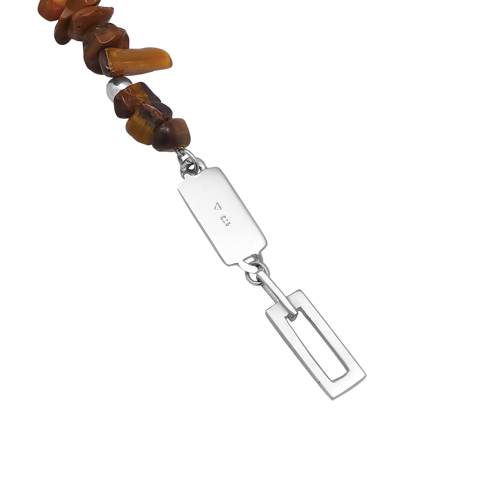 Kuzzoi Halskette Edelstein Splitter | Tigerauge (Braun) Sonderangebote