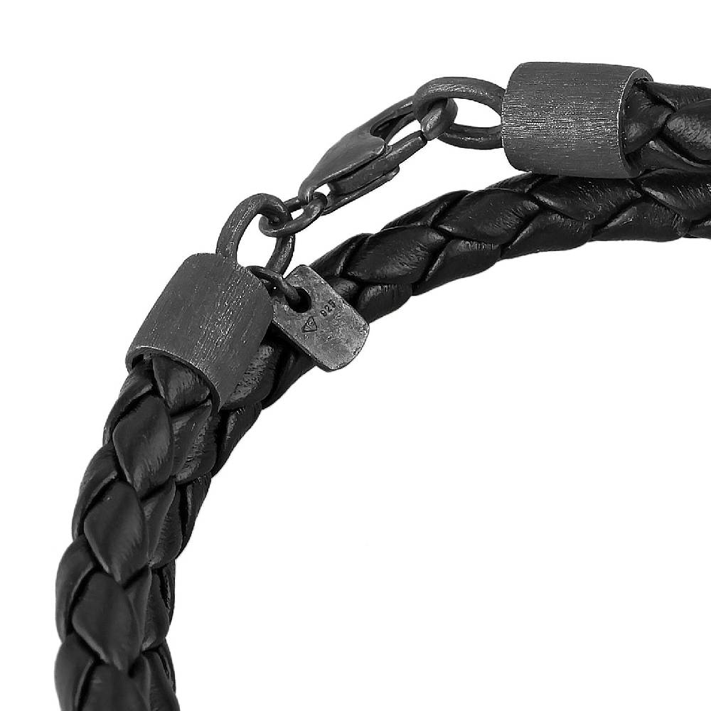 Kuzzoi Halskette | Echtleder (Schwarz) Outlet
