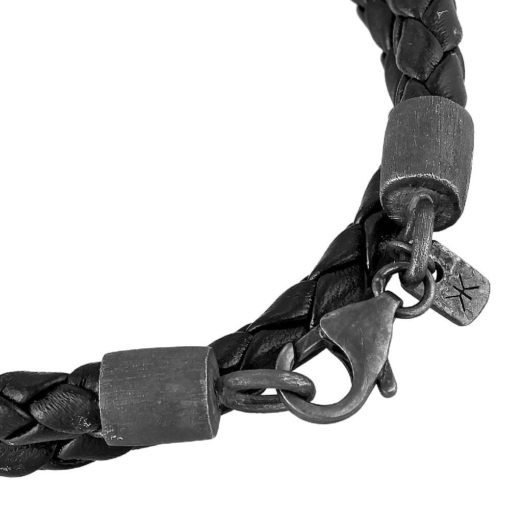 Kuzzoi Halskette | Echtleder (Schwarz) Outlet