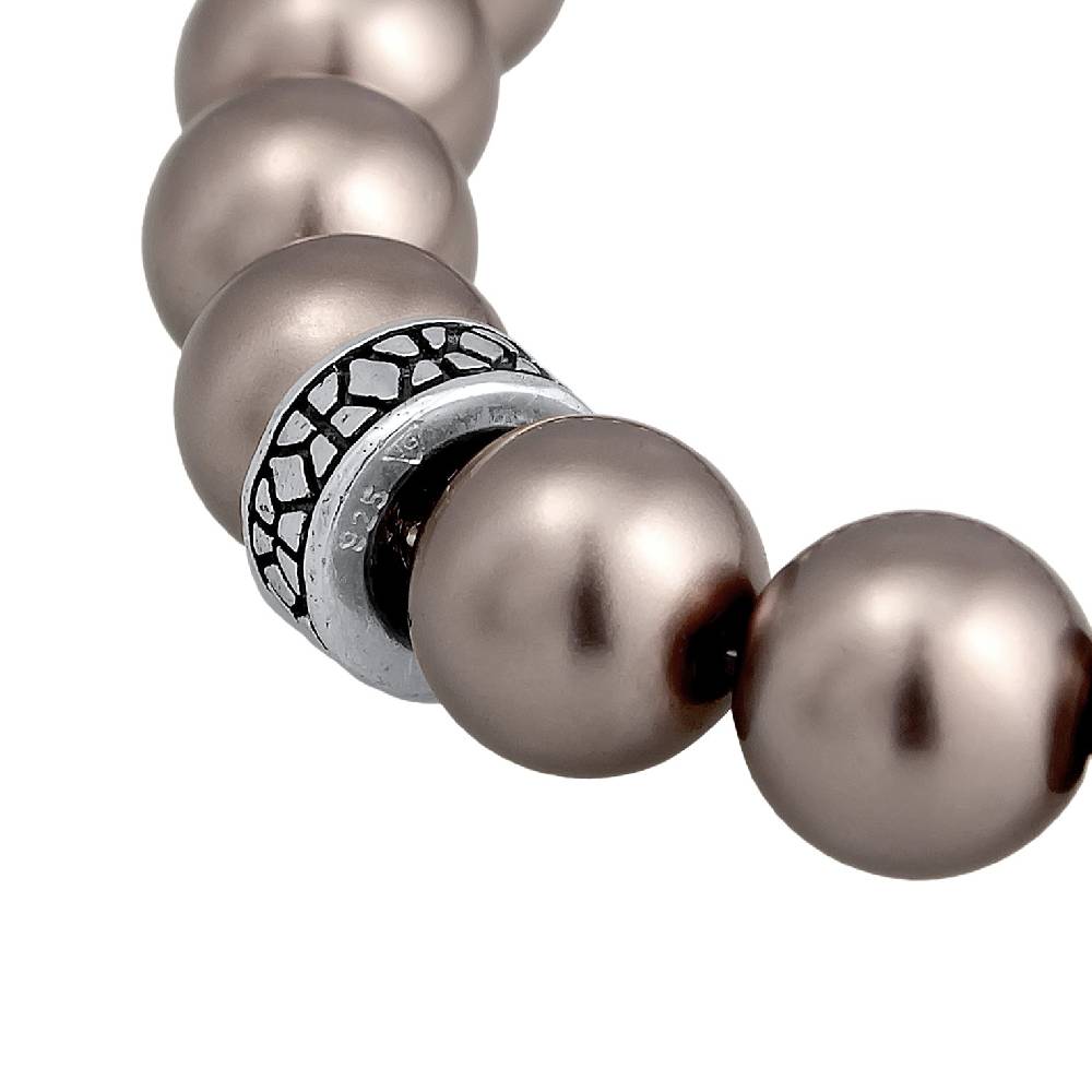 Kuzzoi Armband Beads Elegant | Glasperlen (Grau) Angebote