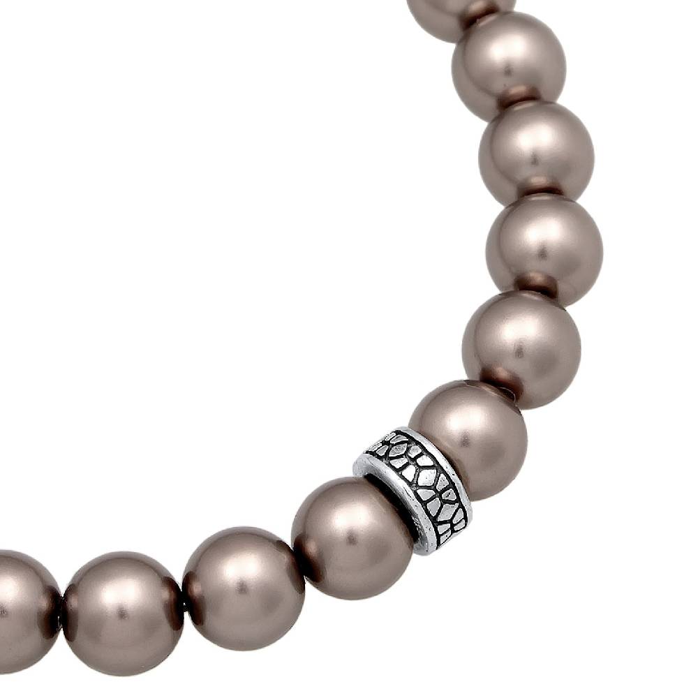 Kuzzoi Armband Beads Elegant | Glasperlen (Grau) Angebote