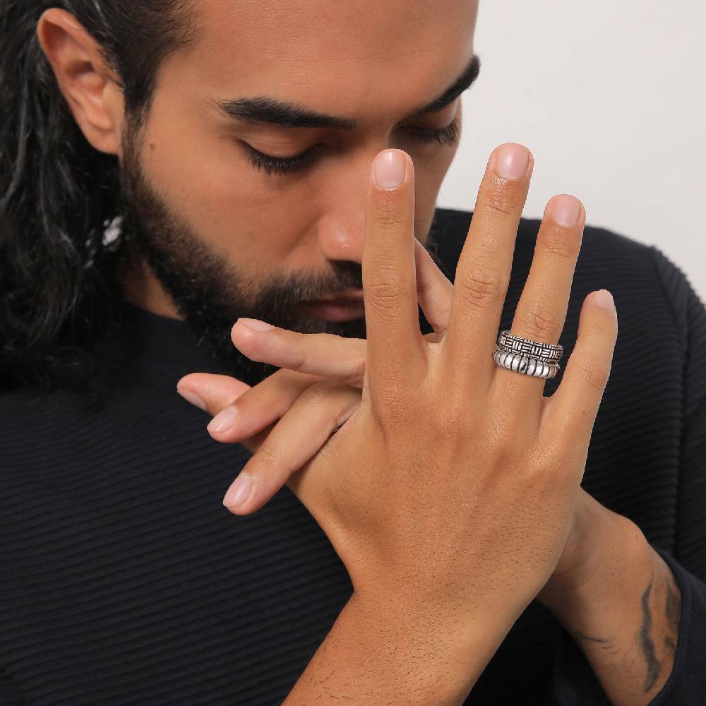 Kuzzoi Ringset Rillen Schlussverkauf
