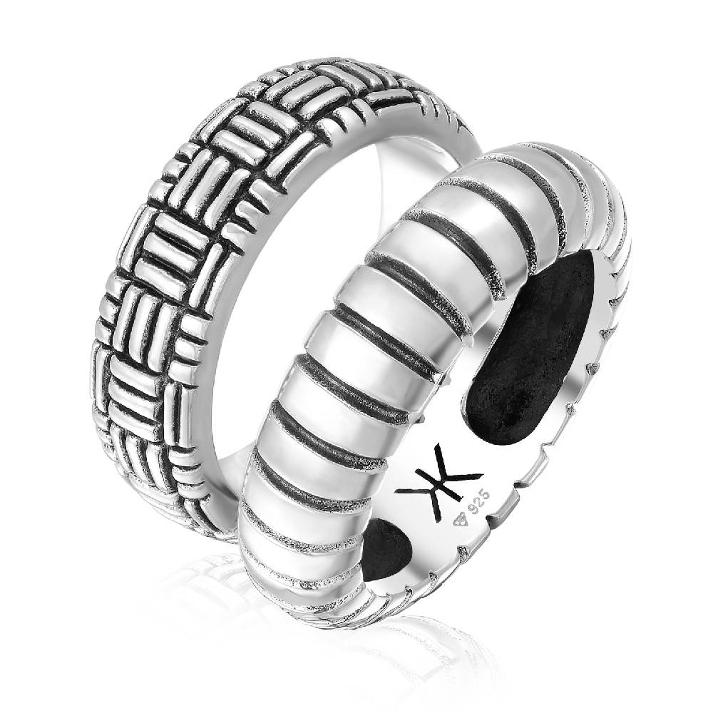 Kuzzoi Ringset Rillen Schlussverkauf