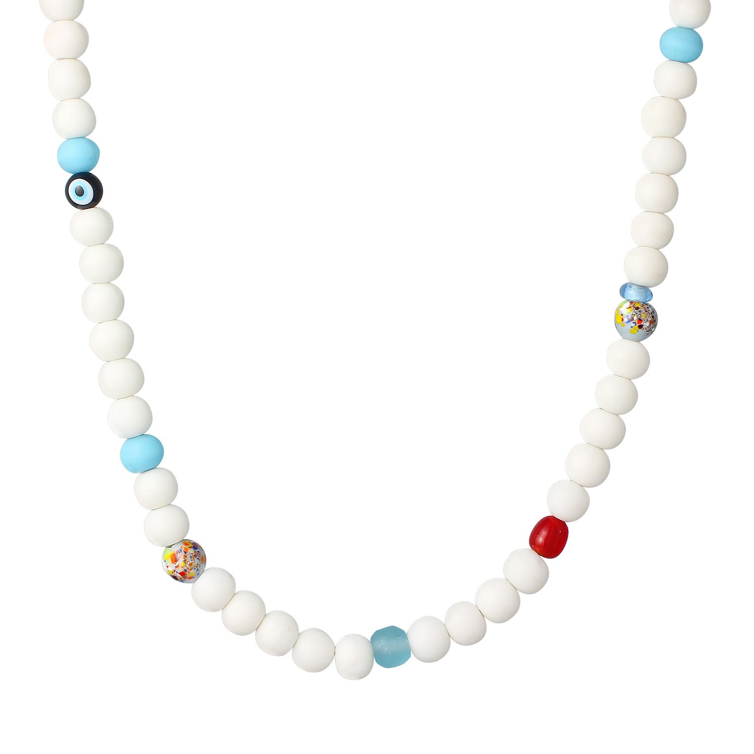 Kuzzoi Halskette mit Smiling Face Glasperlen Bunt Versandkostenfrei