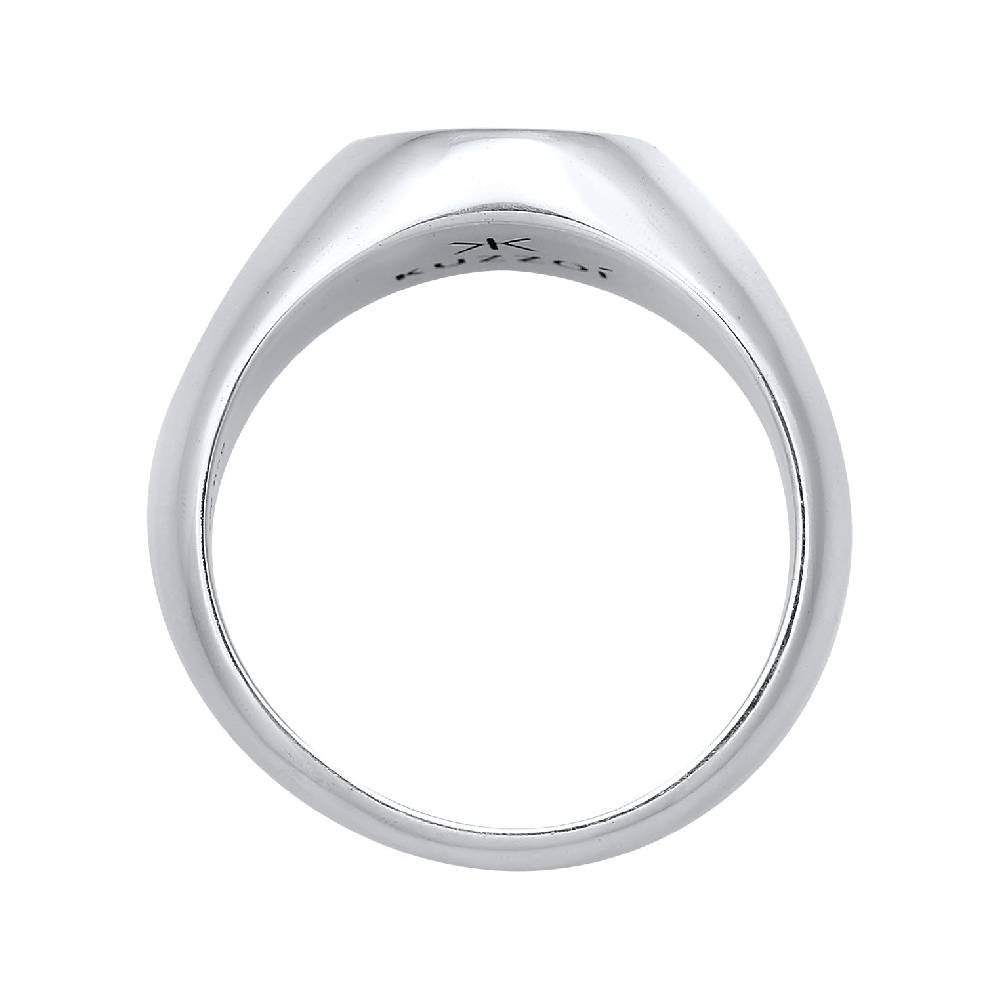Kuzzoi Siegelring Smiling | Emaille (Blau) Blitzangebot