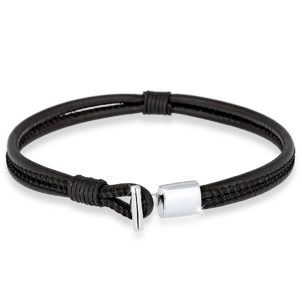 Kuzzoi Armband Haken | Leder (Schwarz) Große Rabatte