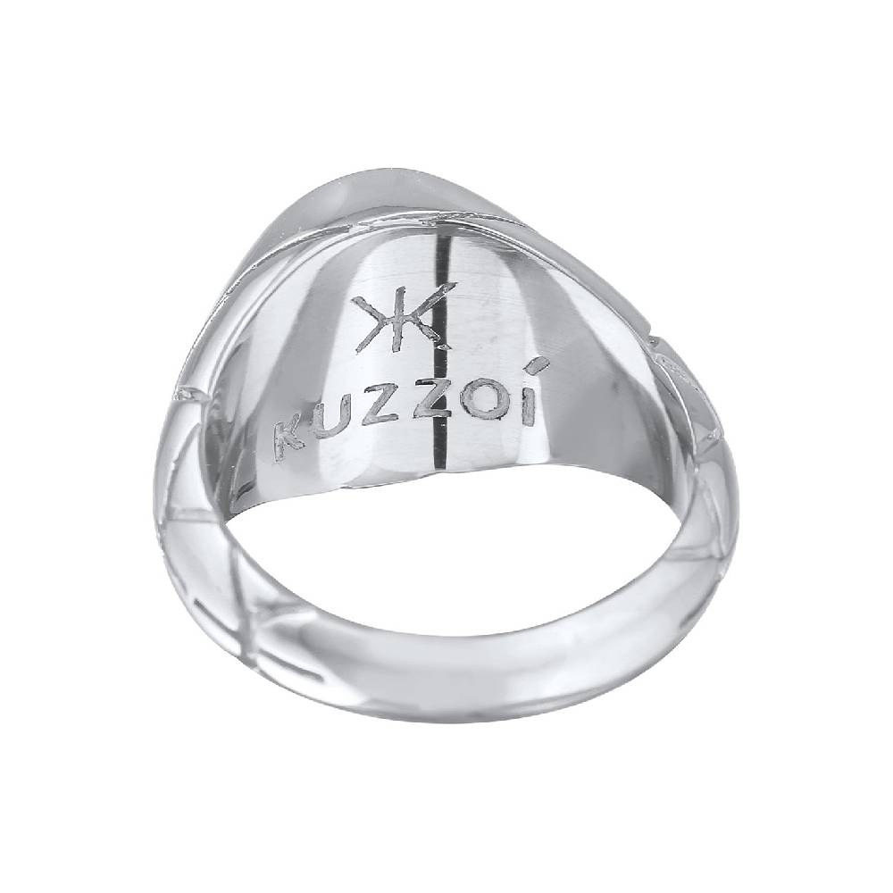Kuzzoi Siegelring Elegant | Emaille (Blau) Nur für heute
