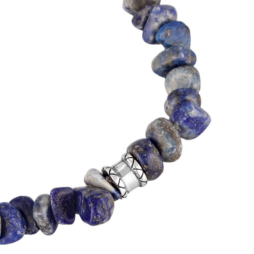 Kuzzoi Armband Beads Vintage | Lapiz Lazuli Steine (Blau) Sonderangebot der Fabrik